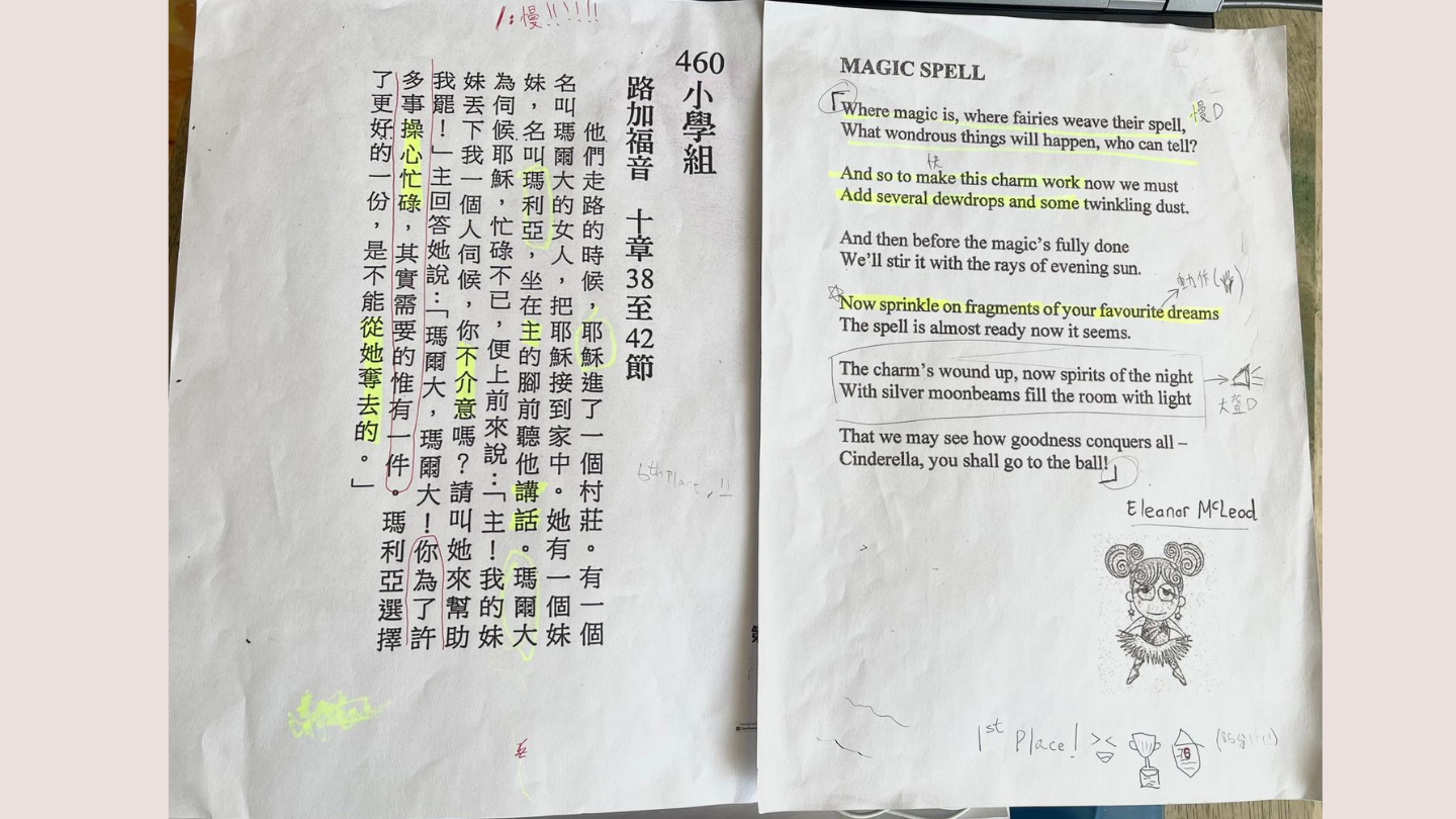 Read more about the article 朗誦比賽 ~ 6分鐘的過山車